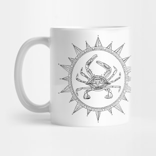 Black and White Crab Mug